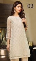 Chiffon Embroidered Stitched 2 Piece Suit (Shirt And Trouser)