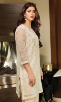Chiffon Embroidered Stitched 2 Piece Suit (Shirt And Trouser)