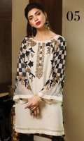 Chiffon Embroidered Stitched 2 Piece Suit (Shirt And Trouser)