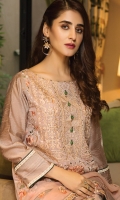 Embroidered Khaadi Net Stitched 3 Piece Suit 