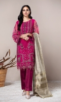NET EMBROIDERED SHIRT KHAADI LOOM SHAWL RAW SILK TROUSERS (INCLUDING ACCESSORIES)