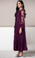 NET EMBROIDERED GOWN RAW SILK TROUSERS (INCLUDING LINING & ACCESSORIES)