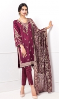 EMBROIDERED RAW SILK SHIRT CRINKLE CHIFFON EMBROIDERED DUPATA RAW SILK TROUSERS (ACCESSORIES INCLUDED)