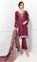 EMBROIDERED RAW SILK SHIRT CRINKLE CHIFFON EMBROIDERED DUPATA RAW SILK TROUSERS (ACCESSORIES INCLUDED)