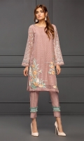 A melange of pure crinkle chiffon fabric, embroidery & dyes featuring linining and accessories create this unique ensemble A melange of pure crinkle chiffon fabric, embroidery & dyes featuring linining and accessories create this unique ensemble