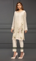 A melange of pure crinkle chiffon fabric, embroidery & dyes featuring linining and accessories create this unique ensemble A melange of pure crinkle chiffon fabric, embroidery & dyes featuring linining and accessories create this unique ensemble