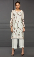 A melange of pure crinkle chiffon fabric, embroidery & dyes featuring linining and accessories create this unique ensemble A melange of pure crinkle chiffon fabric, embroidery & dyes featuring linining and accessories create this unique ensemble