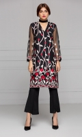 A melange of pure organza fabric, embroidery & dyes featuring linining and accessories create this unique ensemble A melange of pure organza fabric, embroidery & dyes featuring linining and accessories create this unique ensemble