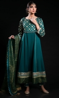 Embroidered Georgette Stitched 3 Piece Suit