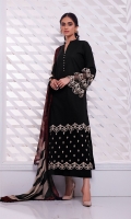 Distinguish yourself in our Jet Beauty kurta featuring a beautifully embroidered daaman, accentuated with embroidered motifs and enhanced sleeves. Jet beauty is accompanied by a striped printed chiffon dupatta, finished with lace trims. To achieve the complete look, pair it up with flared pants.  *The height of the model is 5’6”. *The length of the shirt is 48 inches and the length of pants is 36 inches.