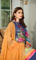 Digital Printed and Lawn and Embroidered Lawn with Embroidered Chiffon Dupatta