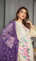 Digital Printed and Lawn and Embroidered Lawn with Embroidered Chiffon Dupatta