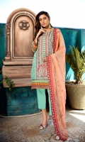 Embroidered Lawn Front Printed Lawn Back Printed Lawn Sleeves Embroidered Chiffon Dupatta Dyed Cotton Trouser