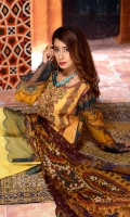 Digital Printed & Embroidered Lawn Front  Digital Printed Lawn Back  Digital Printed Lawn Sleeves  Digital Printed Chiffon Dupatta  Dyed Cotton Trouser