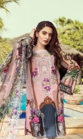 Front Embroidered with digital Printed  Back And sleeves Digital printed  Digital Printed With side scalloped Embroidery Chiffon Dupatta  Dyed Cotton Trouser