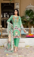 Digital Embroidered Linen Front Digital Printed Linen Back Linen Trouser Digital Chikankari Chiffon Dupatta