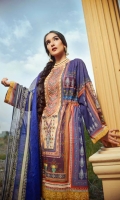 Digital and Embroidered Lawn Front  Digital Printed  Lawn Back   Digital Printed Chiffon Dupatta  Dyed Cotton Trouser