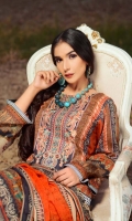Digital and Embroidered Lawn Front  Digital Printed  Lawn Back   Digital Printed Chiffon Dupatta  Dyed Cotton Trouser