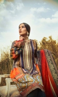 Digital and Embroidered Lawn Front  Digital Printed  Lawn Back   Digital Printed Chiffon Dupatta  Dyed Cotton Trouser