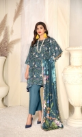 Digital Printed Linen Shirt (2.85 Meter) Digital Printed Linen Dupatta (2.5 Yard) Plan Linen Trouser (2.5 Yard)