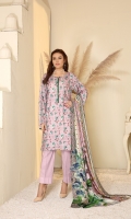 Digital Printed Linen Shirt (2.85 Meter) Digital Printed Linen Dupatta (2.5 Yard) Plan Linen Trouser (2.5 Yard)