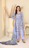Digital Printed Linen Shirt (2.85 Meter) Digital Printed Linen Dupatta (2.5 Yard) Plan Linen Trouser (2.5 Yard)