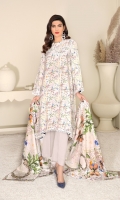 Digital Printed Linen Shirt (2.85 Meter) Digital Printed Linen Dupatta (2.5 Yard) Plan Linen Trouser (2.5 Yard)