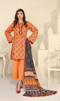 Digital Printed Linen Shirt (2.85 Meter) Digital Printed Linen Dupatta (2.5 Yard) Plan Linen Trouser (2.5 Yard)