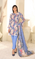 Digital Printed Linen Shirt (2.85 Meter) Digital Printed Linen Dupatta (2.5 Yard) Plan Linen Trouser (2.5 Yard)