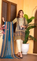 Digital and Embroidered Lawn Front  Digital Printed  Lawn Back   Digital Printed Chiffon Dupatta  Dyed Cotton Trouser 