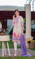 Digital Embroidered Lawn Front Digital Print Lawn Back Digital Printed Lawn Sleeves Chikenkari Embellished Chiffon Dupatta Dyed Cotton Trouser