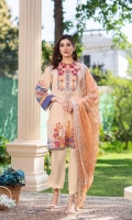 Digital Embroidered Lawn Front Digital Print Lawn Back Digital Printed Lawn Sleeves Chikenkari Embellished Chiffon Dupatta Dyed Cotton Trouser