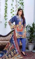 Digital Embroidered Karandi Front Digital Printed Karandi Back Digital Printed Karandi Sleeves Digital Printed Chiffon Dupatta Karandi Trouser