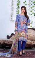 Digital Embroidered Karandi Front Digital Printed Karandi Back Digital Printed Karandi Sleeves Digital Printed Chiffon Dupatta Karandi Trouser