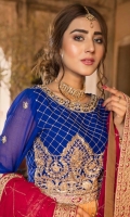 Blouse Front & Back : Embroidered Chiffon (0.66 M) Lehenga Front : Embroidered Chiffon (1.29 M) Lehenga Back: Embroidered Chiffon (1.29 M) Sleeves: Embroidered Chiffon (0.66 M) Dupatta:...