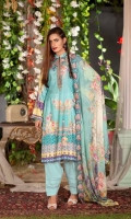 Digital Embroidered Linen Front Digital Printed Linen Back Digital Printed Linen Sleeves Digital Printed Chiffon Dupatta Linen Trouser