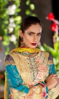 Digital Embroidered Linen Front Digital Printed Linen Back Digital Printed Linen Sleeves Digital Printed Chiffon Dupatta Linen Trouser