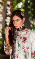 Digital Embroidered Linen Front Digital Printed Linen Back Digital Printed Linen Sleeves Digital Printed Chiffon Dupatta Linen Trouser