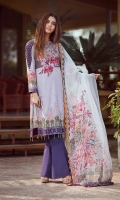lawn print emboridered front lawn printed back lawn printed sleeves Chiffon Printed emboridered Duppata Plain trouser