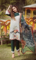 lawn print emboridered front lawn printed back lawn printed sleeves Chiffon Printed emboridered Duppata Plain trouser