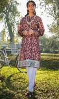 Printed Lawn Shirt, Beads, Buttons & Lace for Embellishment