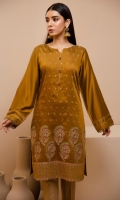 Cotton Silk Embroidered Shirt, Front & Sleeves Embroidered