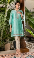 Paper Silk Stalpe Embroidered Shirt, Front & Sleeves Embroidered