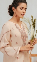 Organza Embroidered Shirt, Front Embroidered