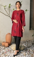 Crepe Dyed Embroidered Shirt, Front & Sleeves Embroidered