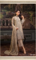Embroidered Chiffon Unstitched 3 Piece Suit 