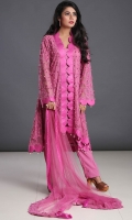 Embroidered Chiffon Stitched 3 Piece Suit