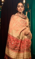 Dupatta: Khaddar Karandi With Mirror Work Finished Shirt: Khaddar Karandi Embroidered Thread Work Trouser: Dyed Marina
