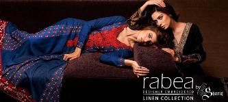 Rabea Designer Embroidered Linen Collection 2012