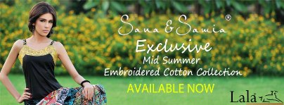 Sana Samia Mid Summer Embroidered Cotton Collection